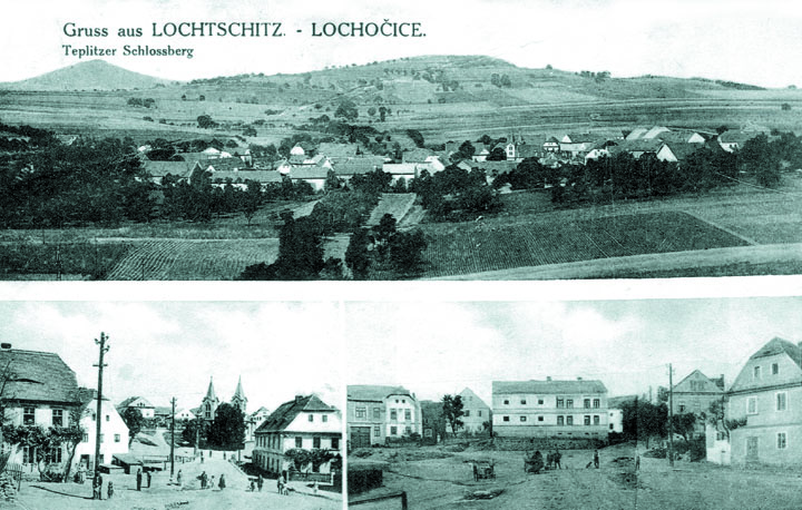 Zaniklá obec Lochočice, pohlednice, sbírky MMUL